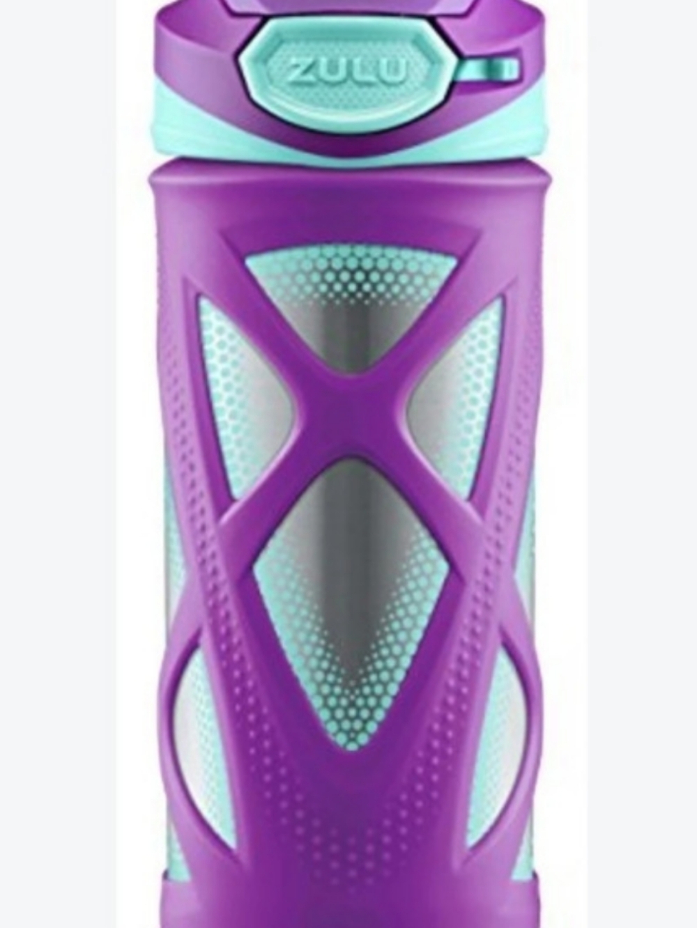 Zulu Atlas Glass Water Bottle Purple & Turquoise
